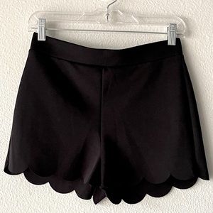 • EXPRESS • SCALLOP HEM DRESSY SHORT •